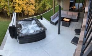 Marquis Spas Crown Collection hot tub installed in Iowa by Splash Pool & Spa