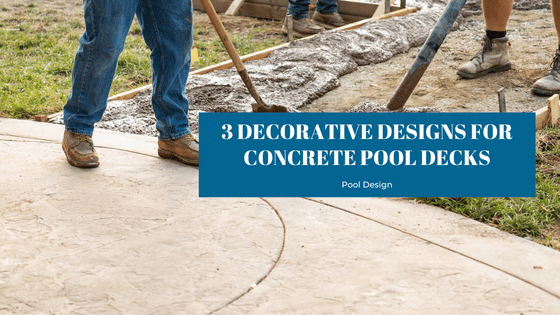 Decorative concrete pool deck design